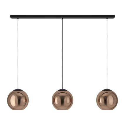 Eglo - Κρεμαστό φωτιστικό οροφής 3xE27/40W/230V χαλκός