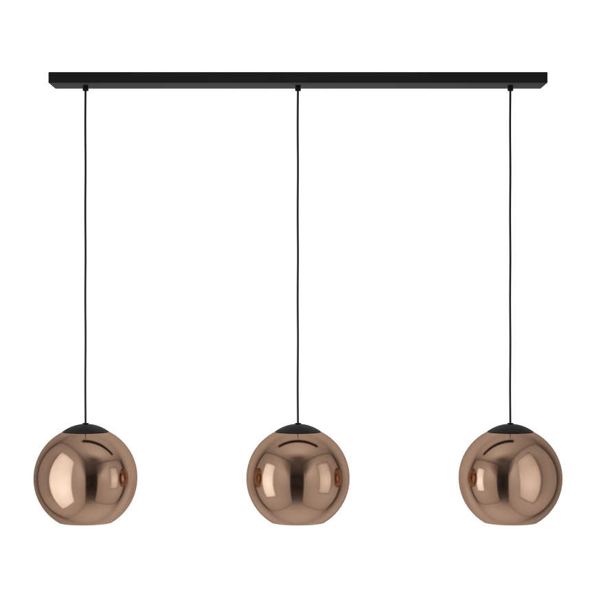 Eglo - Κρεμαστό φωτιστικό οροφής 3xE27/40W/230V χαλκός