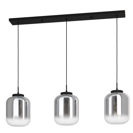 Eglo - Κρεμαστό φωτιστικό οροφής 3xE27/40W/230V φιμέ