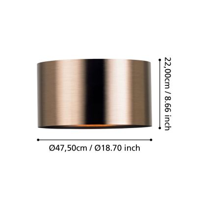 Eglo - Φωτιστικό οροφής 1xE27/25W/230V χαλκός