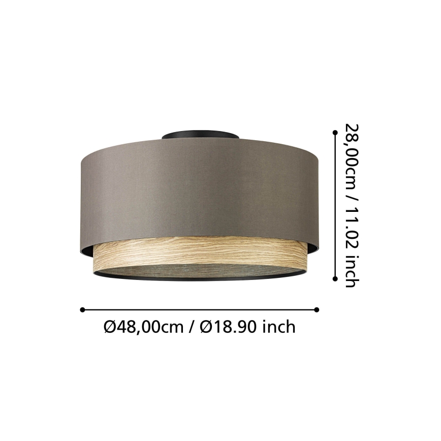 Eglo - Φωτιστικό οροφής 1xE27/40W/230V καφέ