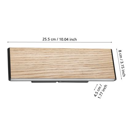 Eglo - Φωτιστικό τοίχου LED 2xLED/4,2W/230V 3000K δρυς