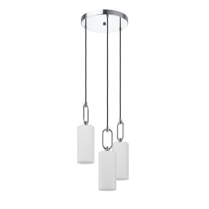 Eglo - Κρεμαστό φωτιστικό οροφής 3xE27/40W/230V γυαλιστερό χρώμιο