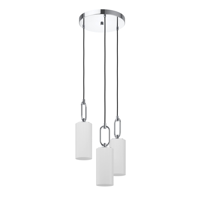 Eglo - Κρεμαστό φωτιστικό οροφής 3xE27/40W/230V γυαλιστερό χρώμιο