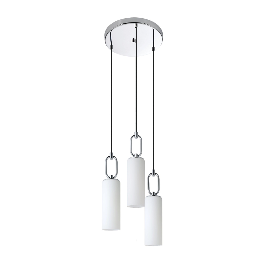 Eglo - Κρεμαστό φωτιστικό οροφής 3xE27/40W/230V γυαλιστερό χρώμιο