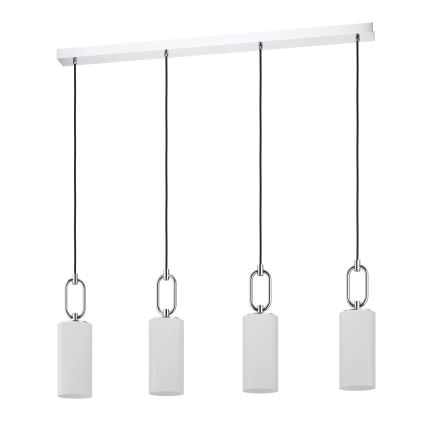 Eglo - Κρεμαστό φωτιστικό οροφής 4xE27/40W/230V γυαλιστερό χρώμιο