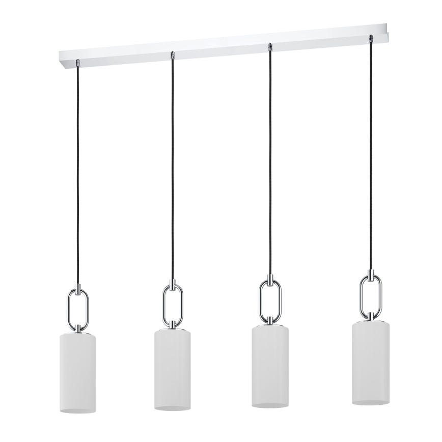 Eglo - Κρεμαστό φωτιστικό οροφής 4xE27/40W/230V γυαλιστερό χρώμιο