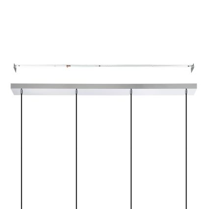 Eglo - Κρεμαστό φωτιστικό οροφής 4xE27/40W/230V γυαλιστερό χρώμιο