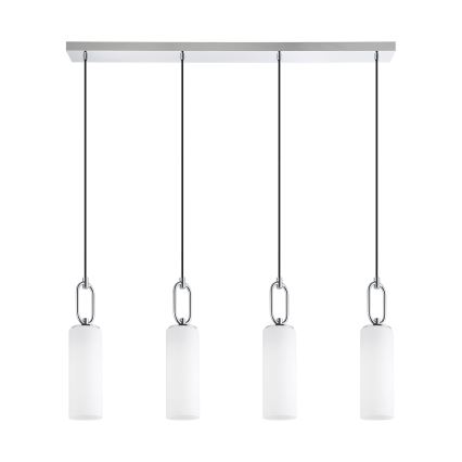 Eglo - Κρεμαστό φωτιστικό οροφής 4xE27/40W/230V γυαλιστερό χρώμιο