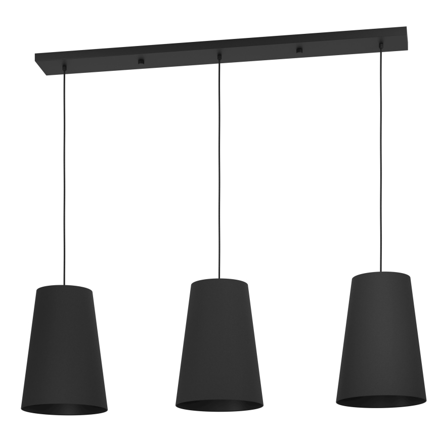 Eglo - Κρεμαστό φωτιστικό οροφής 3xE27/40W/230V μαύρο