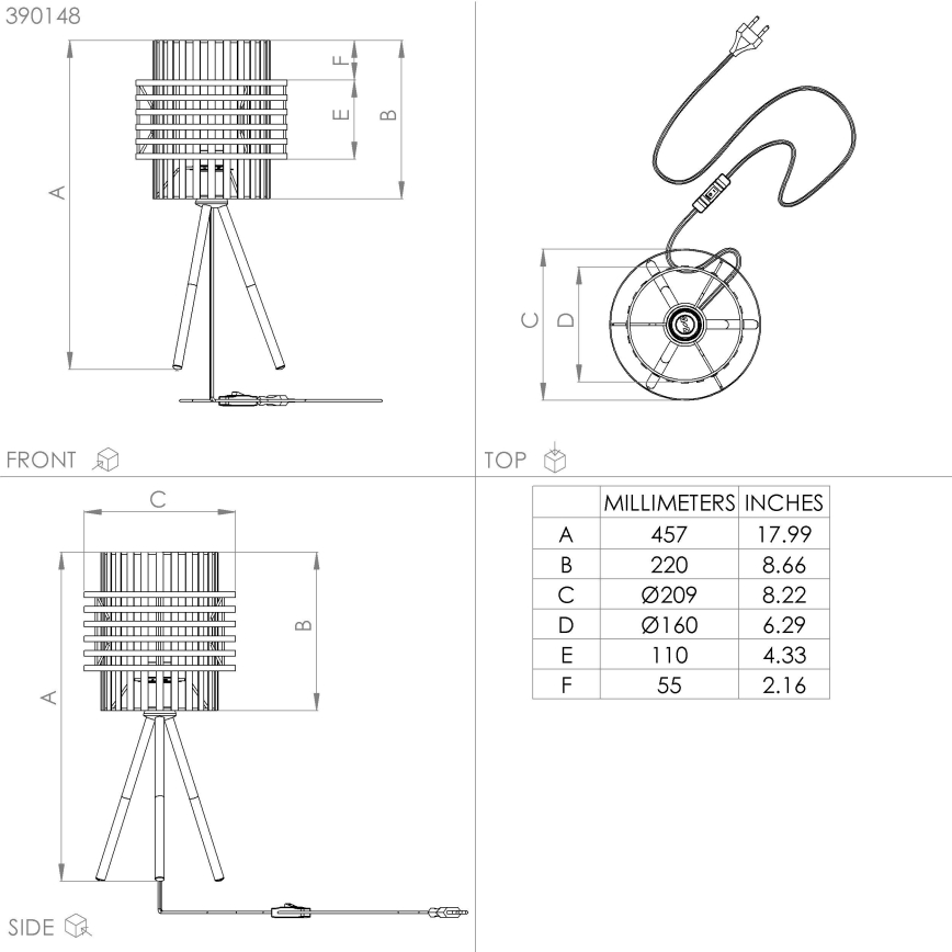 Eglo - Επιδαπέδιο φωτιστικό 1xE27/40W/230V κρεμ