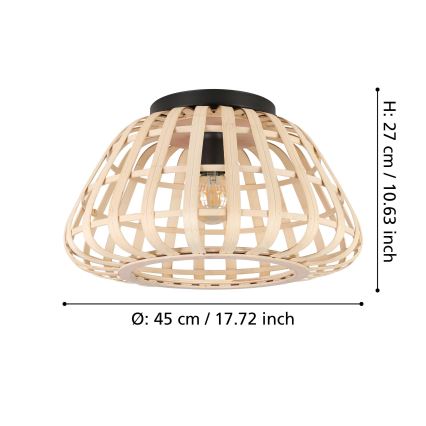 Eglo - Φωτιστικό οροφής 1xE27/40W/230V μπαμπού
