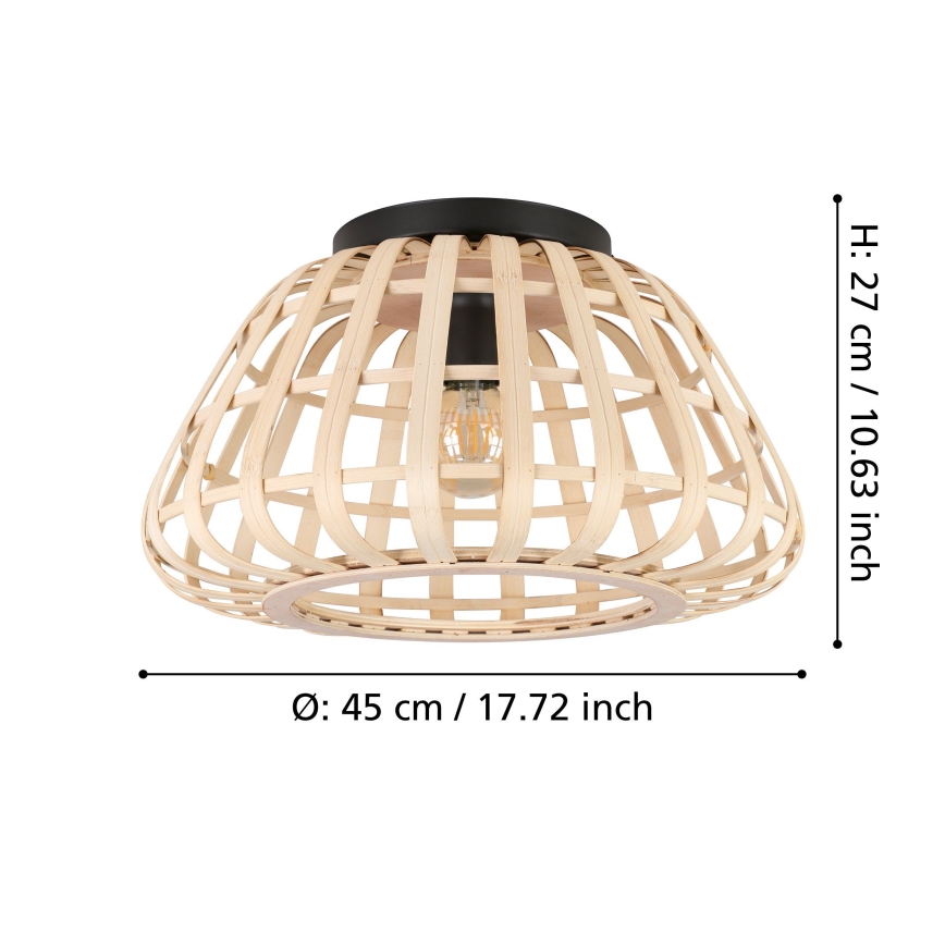 Eglo - Φωτιστικό οροφής 1xE27/40W/230V μπαμπού