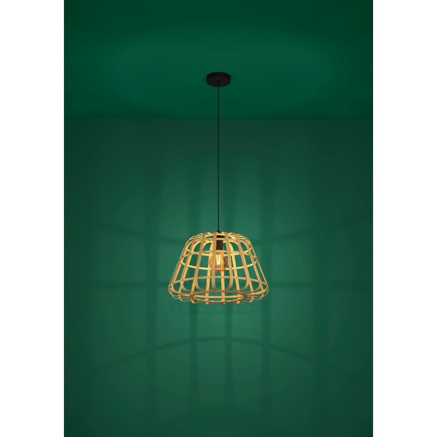 Eglo - Κρεμαστό φωτιστικό οροφής 1xE27/40W/230V διάμετρος 50 cm μπαμπού