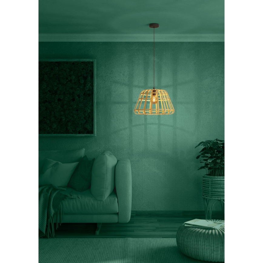 Eglo - Κρεμαστό φωτιστικό οροφής 1xE27/40W/230V διάμετρος 50 cm μπαμπού