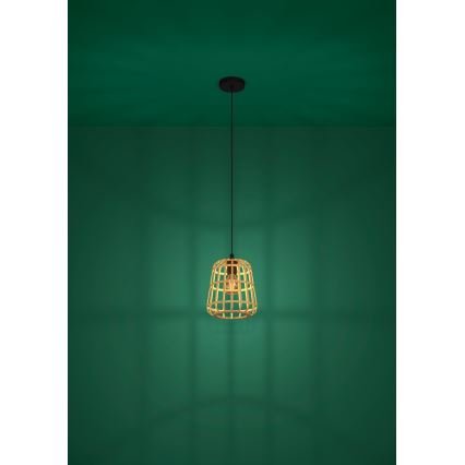 Eglo - Κρεμαστό φωτιστικό οροφής 1xE27/40W/230V διάμετρος 24 cm μπαμπού