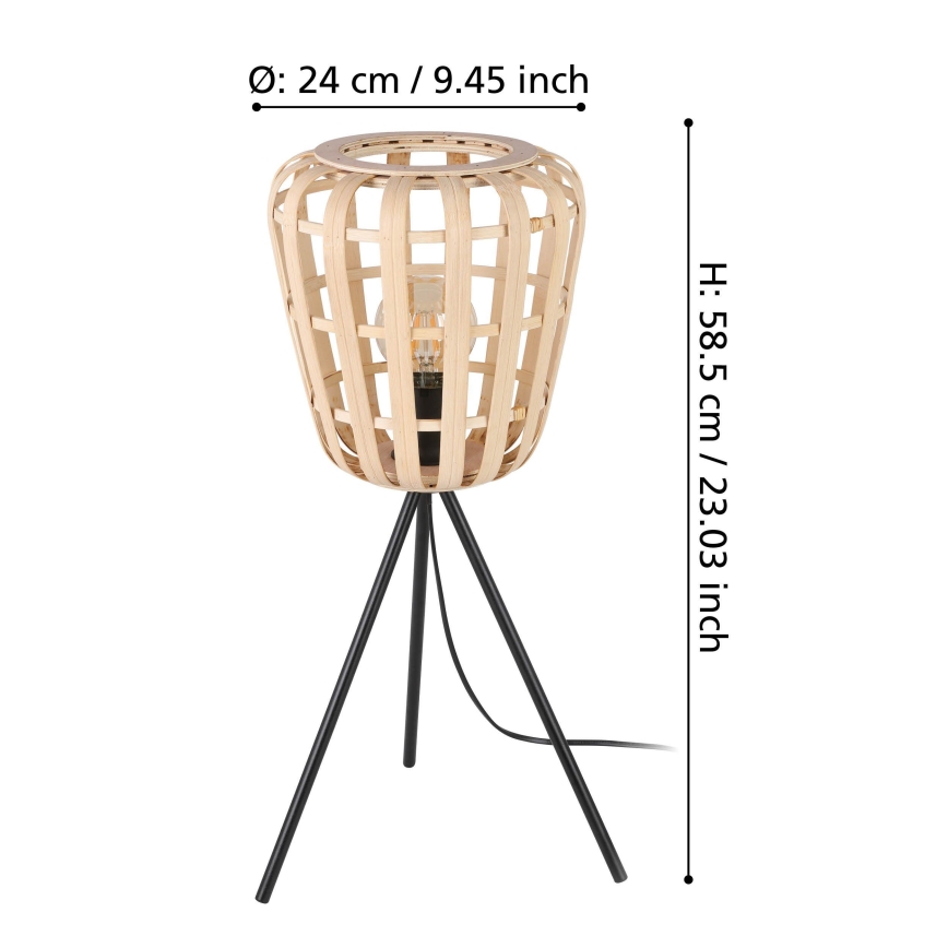 Eglo - Eπιτραπέζιο φωτιστικό 1xE27/40W/230V μπαμπού