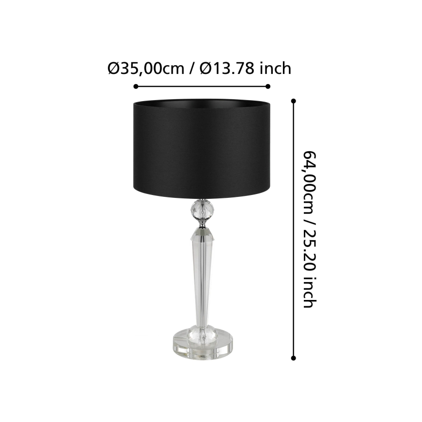 Eglo - Eπιτραπέζιο φωτιστικό 1xE27/40W/230V μαύρο