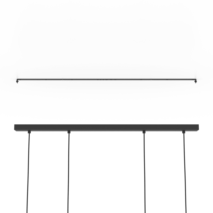 Eglo - Κρεμαστό φωτιστικό οροφής 4xE27/40W/230V μαύρο/καφέ