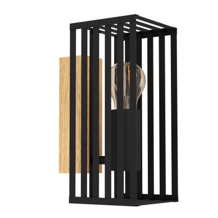 Eglo - Φωτιστικό τοίχου 1xE27/40W/230V μαύρο/καφέ