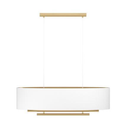 Eglo - Κρεμαστό φωτιστικό οροφής 4xE27/40W/230V λευκό/χρυσό