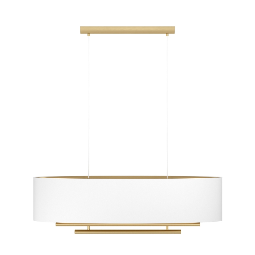 Eglo - Κρεμαστό φωτιστικό οροφής 4xE27/40W/230V λευκό/χρυσό