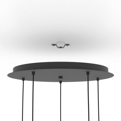 Eglo - Κρεμαστό φωτιστικό οροφής 5xE27/40W/230V μαύρο/χρυσό