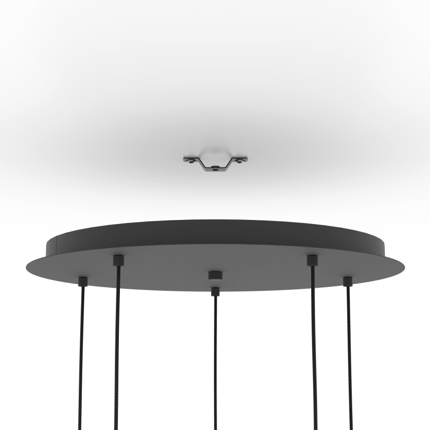 Eglo - Κρεμαστό φωτιστικό οροφής 5xE27/40W/230V μαύρο/χρυσό