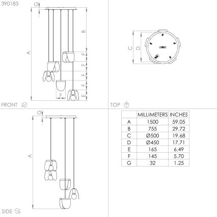 Eglo - Κρεμαστό φωτιστικό οροφής 5xE27/40W/230V μαύρο/χρυσό