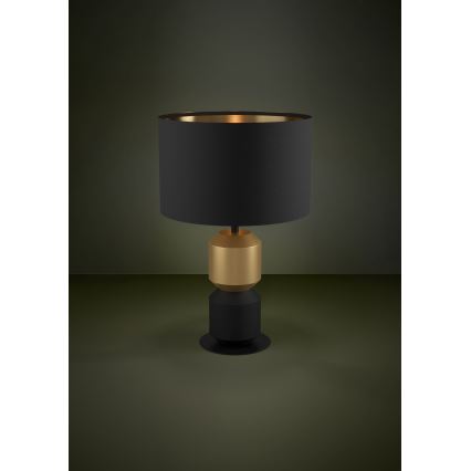 Eglo - Eπιτραπέζιο φωτιστικό 1xE27/40W/230V μαύρο/χρυσό