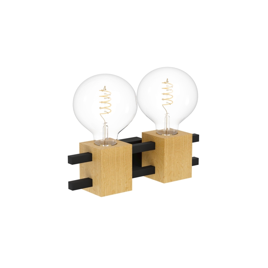 Eglo - Φωτιστικό τοίχου 2xE27/40W/230V μαύρο/καφέ
