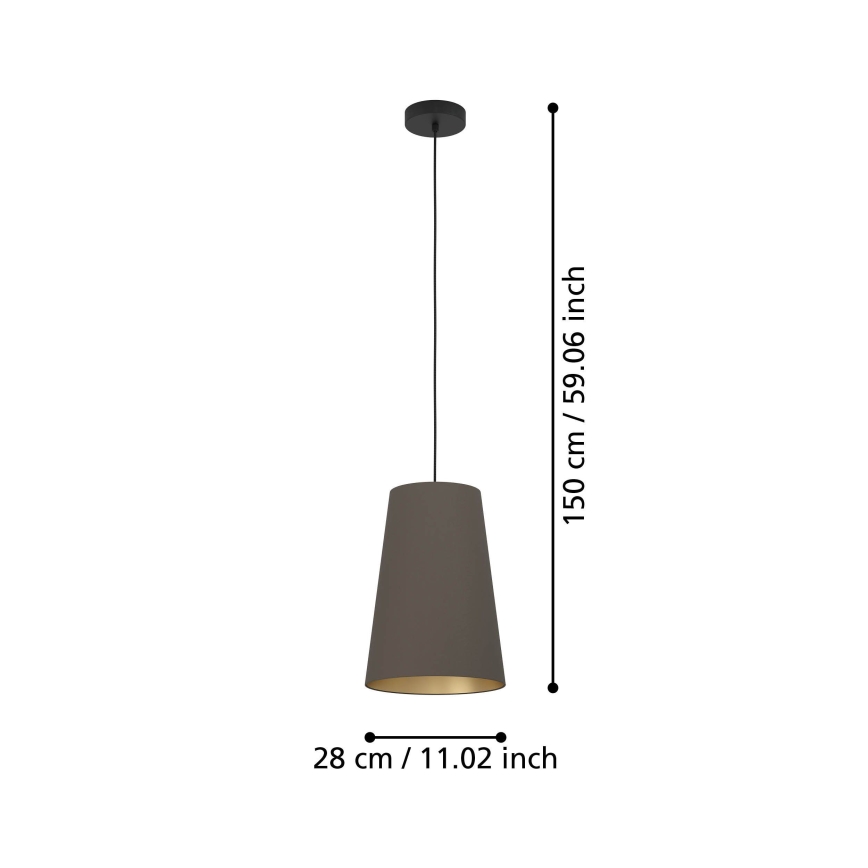 Eglo - Κρεμαστό φωτιστικό οροφής 1xE27/40W/230V καφέ