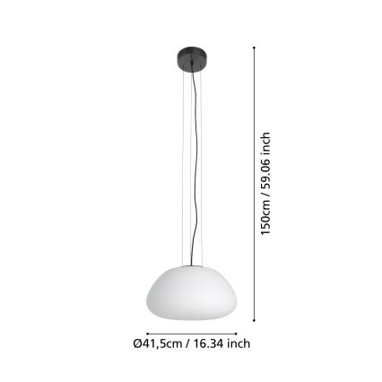 Eglo - Κρεμαστό φωτιστικό οροφής 1xE27/40W/230V μαύρο