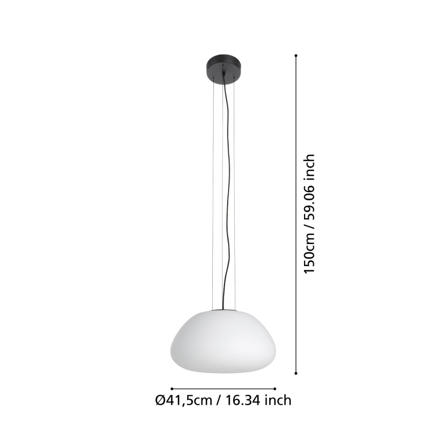 Eglo - Κρεμαστό φωτιστικό οροφής 1xE27/40W/230V μαύρο