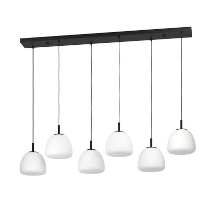 Eglo - Κρεμαστό φωτιστικό οροφής 6xE27/40W/230V μαύρο