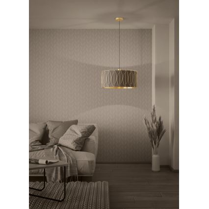 Eglo - Κρεμαστό φωτιστικό οροφής 1xE27/40W/230V χρυσό/καφέ