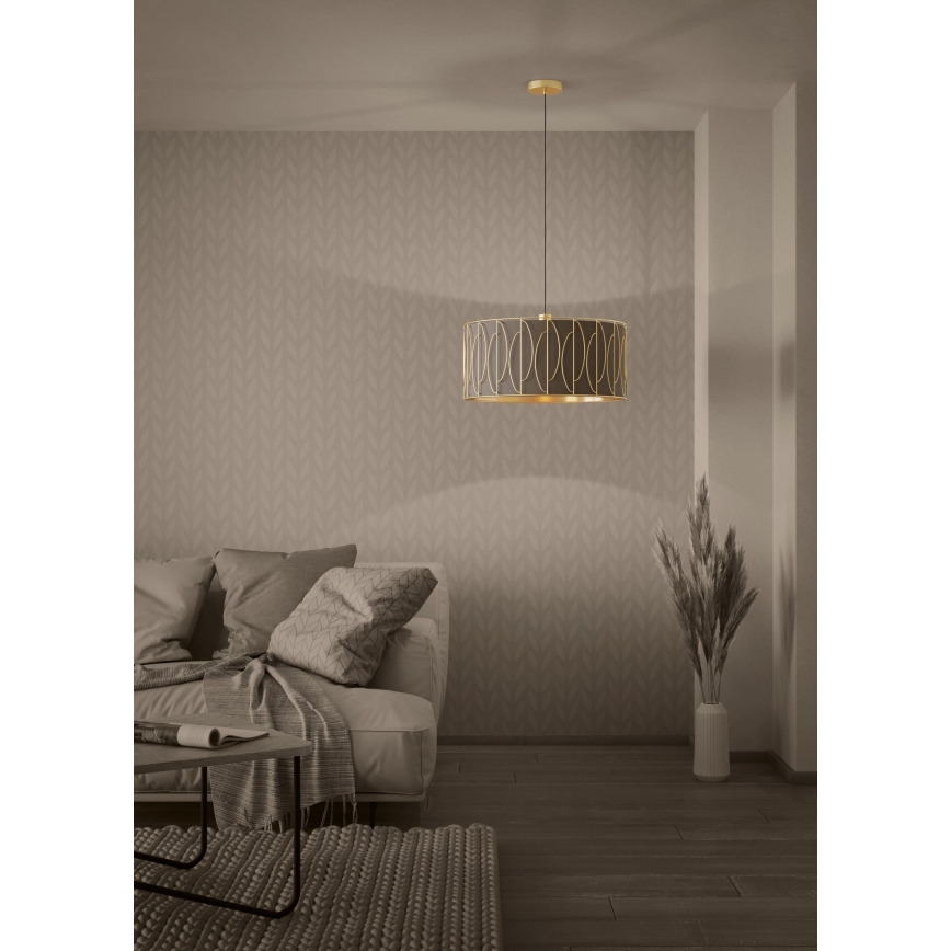 Eglo - Κρεμαστό φωτιστικό οροφής 1xE27/40W/230V χρυσό/καφέ
