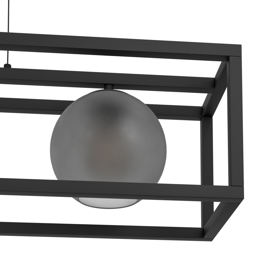 Eglo - Κρεμαστό φωτιστικό οροφής 3xE27/40W/230V φιμέ/μαύρο