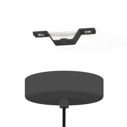 Eglo - Κρεμαστό φωτιστικό οροφής 1xE27/28W/230V μαύρο