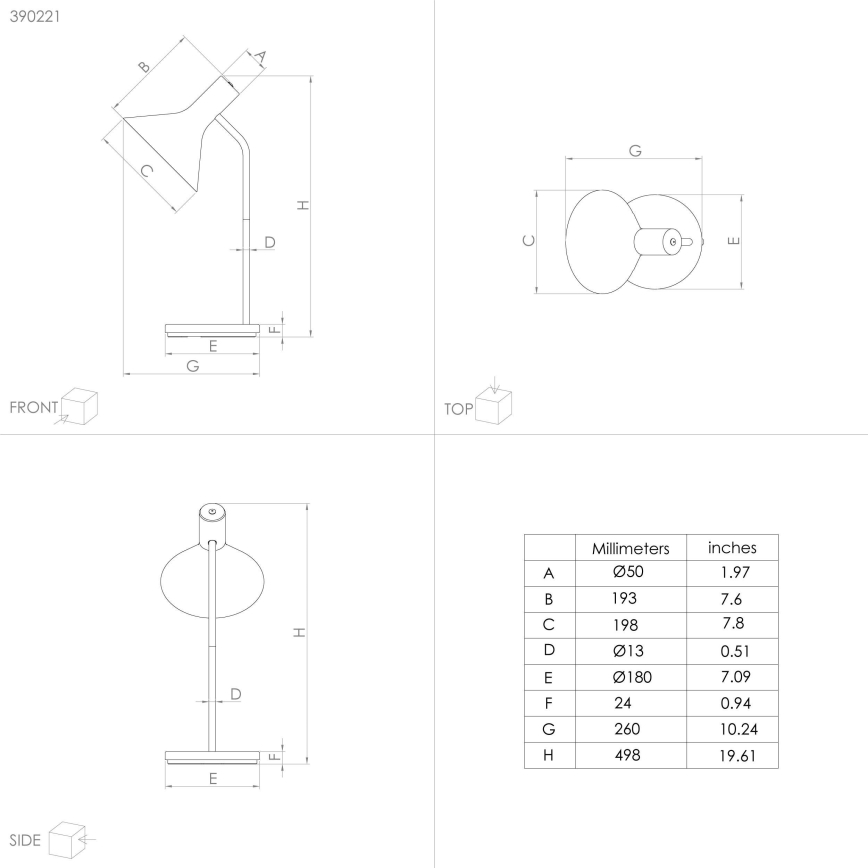Eglo - Eπιτραπέζιο φωτιστικό 1xE27/28W/230V μαύρο