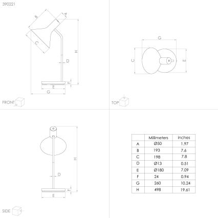 Eglo - Eπιτραπέζιο φωτιστικό 1xE27/28W/230V μαύρο