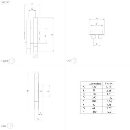 Eglo - Φωτιστικό τοίχου LED 4xLED/3,3W/230V 3000K ανθρακί/χρυσό
