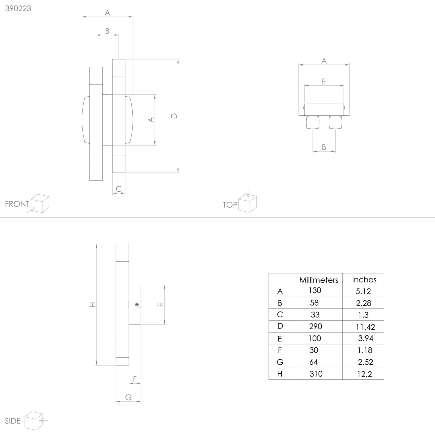 Eglo - Φωτιστικό τοίχου LED 4xLED/3,3W/230V 3000K ανθρακί/χρυσό