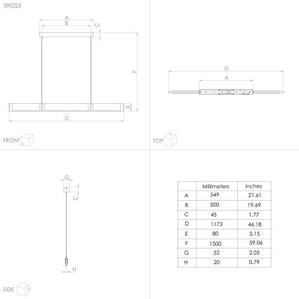 Eglo - Led Dimmable κρεμαστό φωτιστικό οροφής LED/28,8W/230V 3000K μαύρο/καφέ
