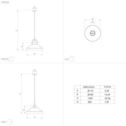 Eglo - Κρεμαστό φωτιστικό οροφής 1xE27/40W/230V γκρι