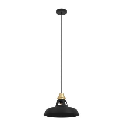 Eglo - Κρεμαστό φωτιστικό οροφής 1xE27/40W/230V μαύρο/χρυσό