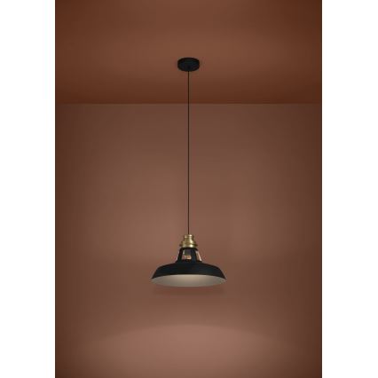Eglo - Κρεμαστό φωτιστικό οροφής 1xE27/40W/230V μαύρο/χρυσό