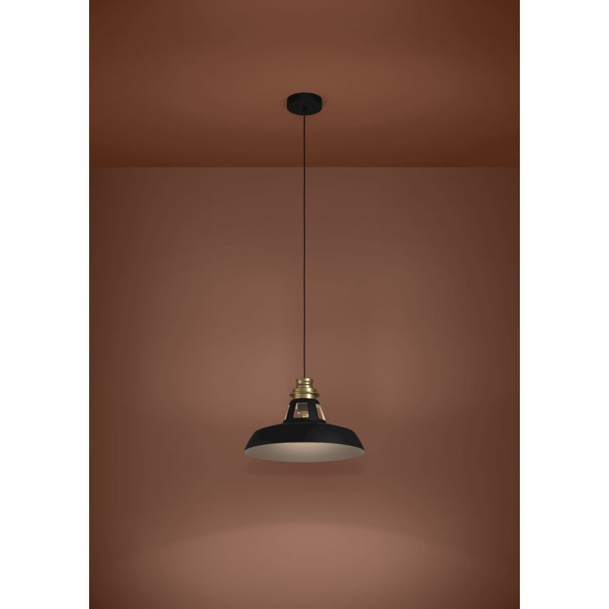 Eglo - Κρεμαστό φωτιστικό οροφής 1xE27/40W/230V μαύρο/χρυσό