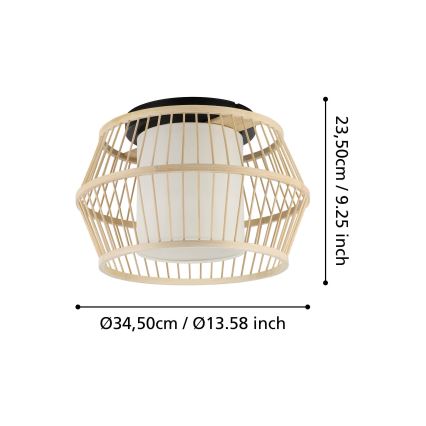 Eglo - Φωτιστικό οροφής 1xE27/40W/230V μπαμπού