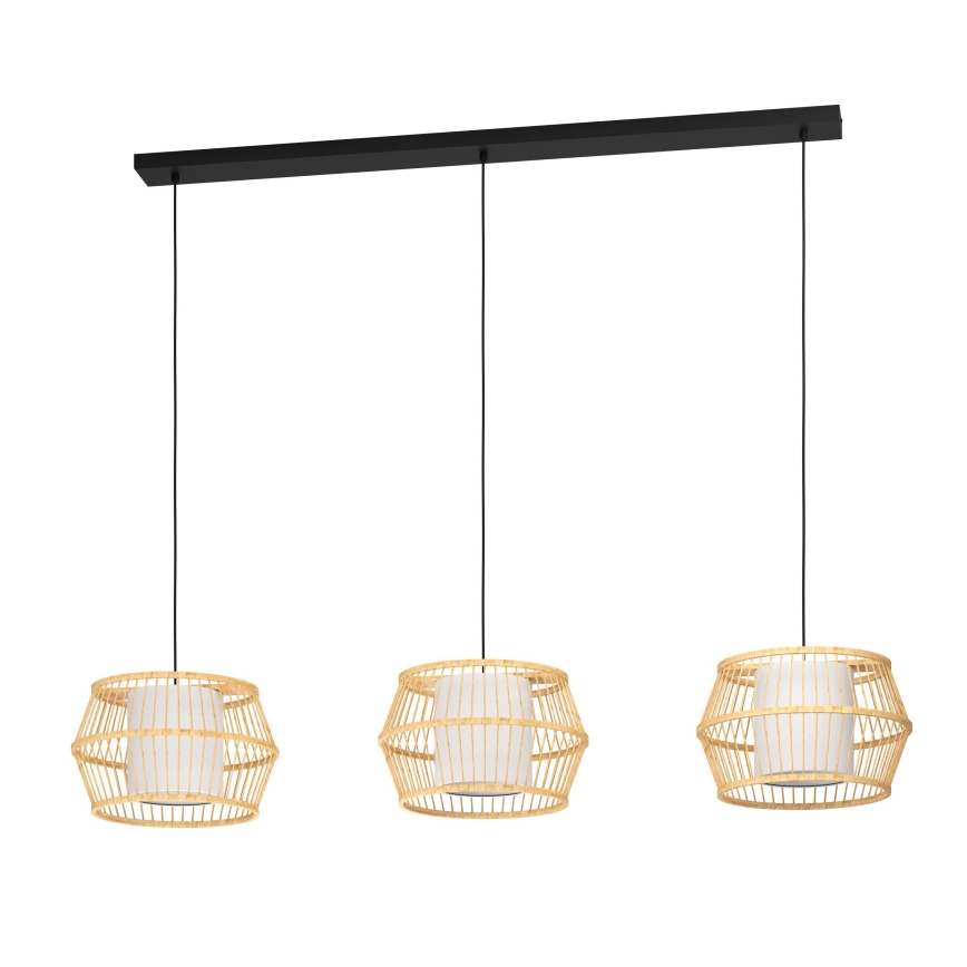 Eglo - Κρεμαστό φωτιστικό οροφής 3xE27/40W/230V μπαμπού